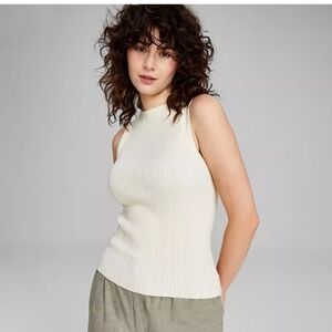 And Now This Women's Boat-Neck Sleeveless Sweater Top